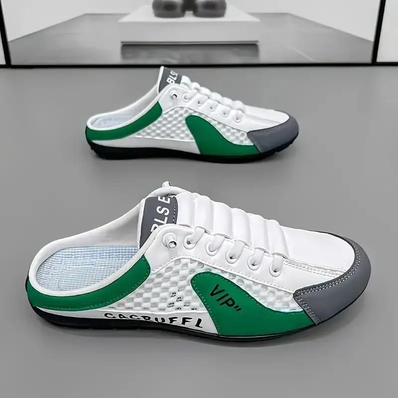 Aetos Men's Green Half Casual Shoes - Lightweight Slip-On Loafers for Everyday Comfort