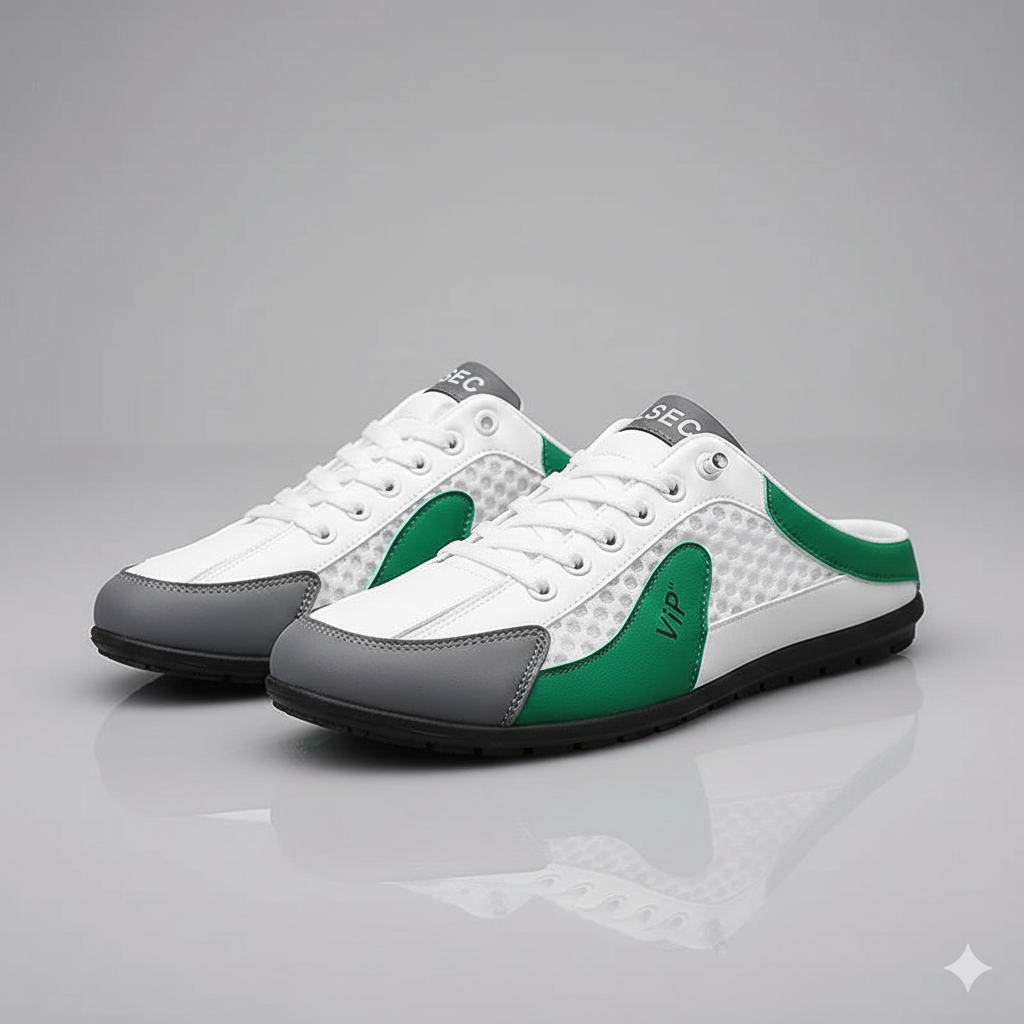 Aetos Men's Green Half Casual Shoes - Lightweight Slip-On Loafers for Everyday Comfort