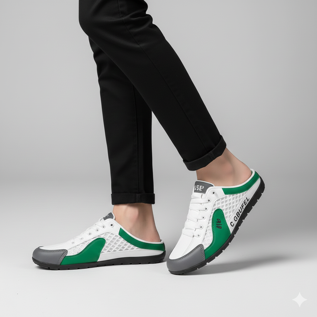 Aetos Men's Green Half Casual Shoes - Lightweight Slip-On Loafers for Everyday Comfort