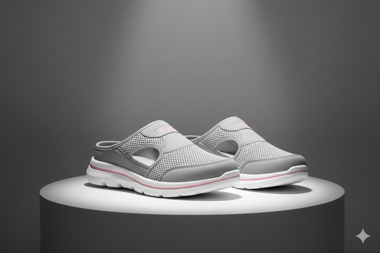 Aetos Women's Pink Lightweight Orthopedic Breezeback Shoes - Breathable Comfort Walking Sneakers