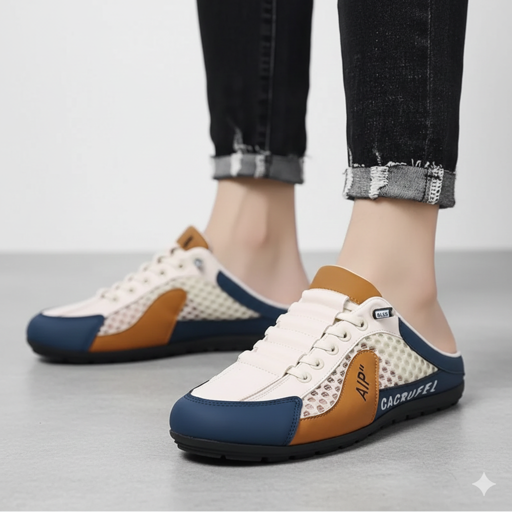 Aetos Men's Tan Half Casual Shoes - Lightweight Slip-On Loafers for Everyday Comfort