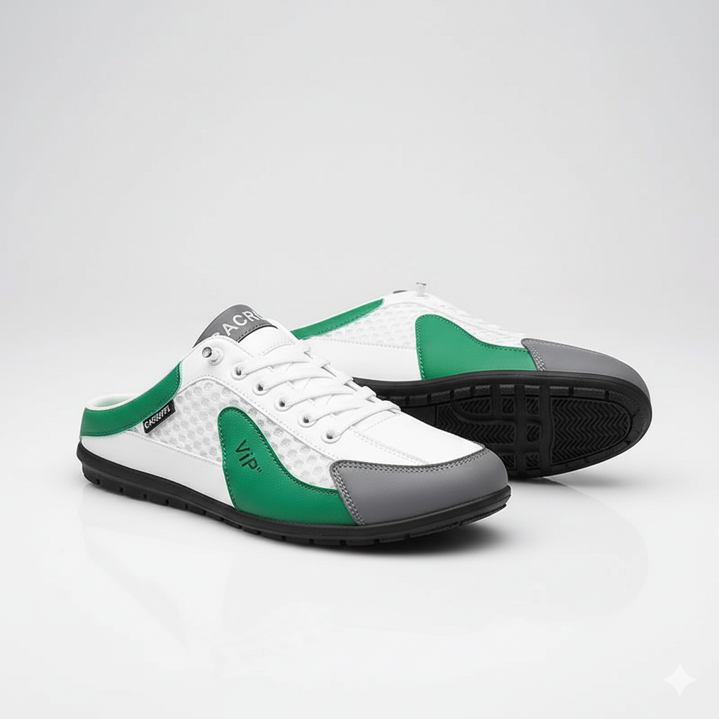 Aetos Men's Green Half Casual Shoes - Lightweight Slip-On Loafers for Everyday Comfort