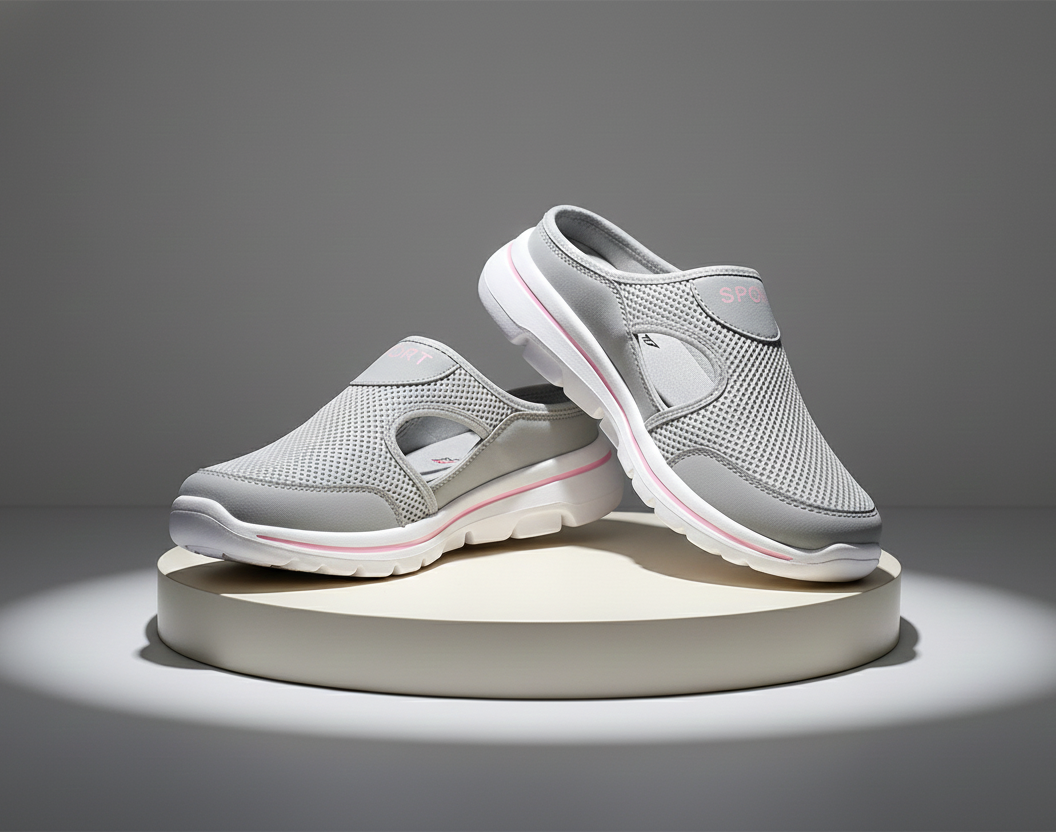 Aetos Women's Pink Lightweight Orthopedic Breezeback Shoes - Breathable Comfort Walking Sneakers