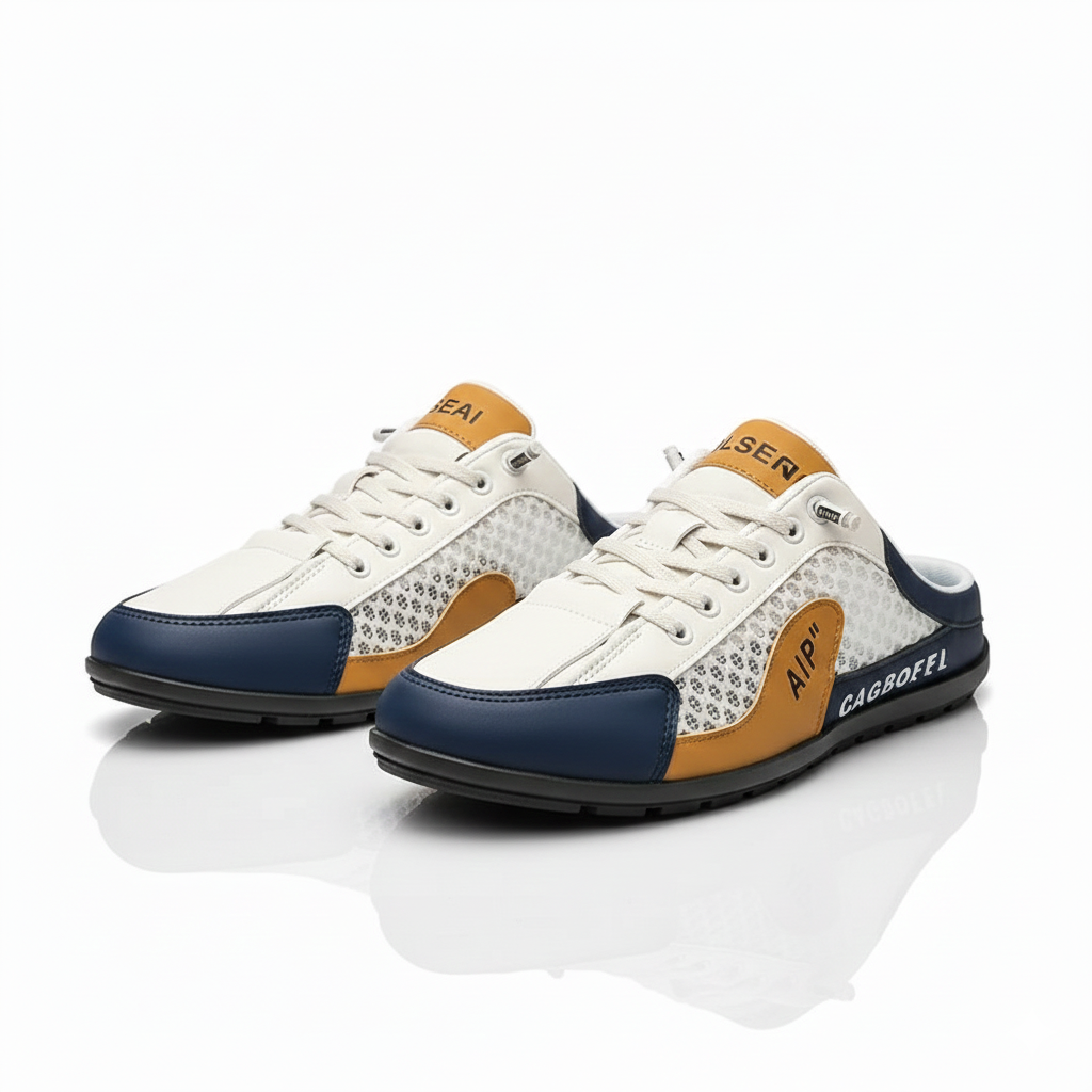 Aetos Men's Tan Half Casual Shoes - Lightweight Slip-On Loafers for Everyday Comfort