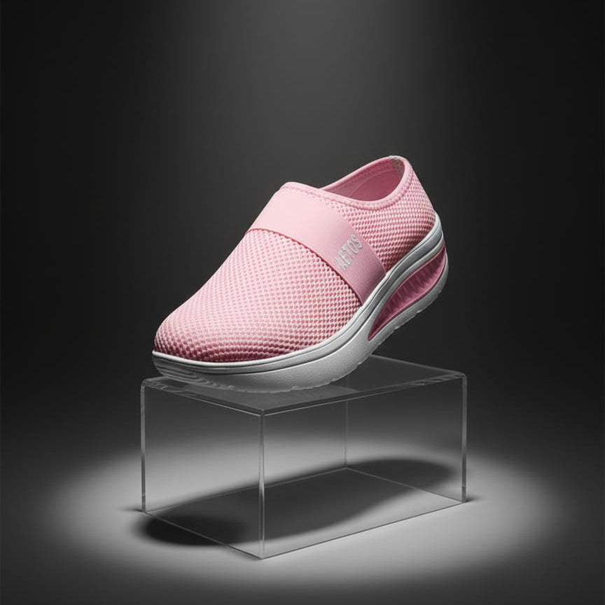 Aetos Women's Pink Chunky Slip-On Sports Sandals - Air Cushion Breathable Comfort Shoes