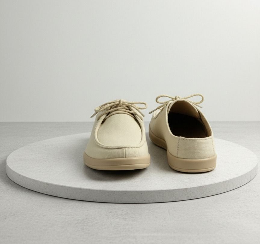 Aetos Men's Beige Linen Fisherman Slip-On Shoes - Breathable Casual Summer Loafers